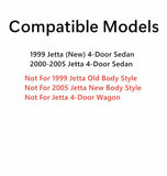 Passenger Right Side Rear Vent Glass Vent Window Compatible with Volkswagen Jetta 2000-2005 / Jetta New 1999 4 Door Sedan Models (Not For Wgaon Or 2005 New Jetta)