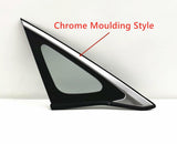 Tempered Chrome Molding Style Driver Left Side Quarter Window Quarter Glass Compatible with Honda Civic 4-Door Sedan 2022-2026 Models