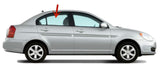 Passenger Right Side Rear Door Window Door Glass Compatible with Hyundai Accent 4 Door Sedan 2006-2011 Models