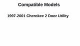 Passenger Right Side Door Window Door Glass Compatible with Jeep Cherokee 2 Door Utility 1997-2001 Models