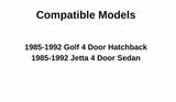 Driver Left Side Rear Vent Window Vent Glass Compatible with Volkswagen Golf 4 Door Hatchback / Jetta 4 Door Sedan 1985-1992 Models
