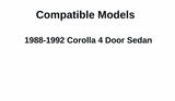 Driver Left Side Rear Vent Window Vent Glass Compatible with Toyota Corolla 4 Door Sedan 1988-1992 Models