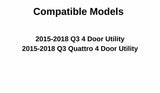 OEM Passenger Right Side Front Door Window Door Glass Compatible with Audi Q3 2015-2018 Models
