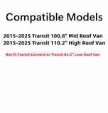 Driver Left Side Front Vent Window Vent Glass Compatible with Ford Transit 110.2" High-Roof 100.8" Mid-Roof Van 2015-2026 Models (Not for Transit Connect or Low-Roof Transit)