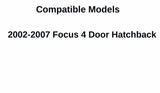 Passenger Right Side Quarter Window Quarter Glass Compatible with Ford Focus 4 Door Hatchback 2002-2007 Models