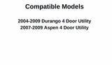 Driver Left Side Quarter Window Quarter Glass Compatible with Dodge Durango 2004-2009 Models/Chrysler Aspen 2007-2009 Models