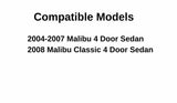 Passenger Right Side Rear Door Window Door Glass Compatible with Chevrolet Malibu 2004-2007 / Malibu Classic 2008 4 Door Sedan Models