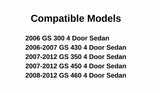 Passenger Right Side Front Door Window Door Glass Compatible with Lexus GS300 / GS350 / GS430 / GS450 / GS460 4 Door Sedan 2006-2012 Models