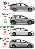 Passenger Right Side Rear Door Window Door Glass Compatible with Toyota Prius C 4 Door Hatchback 2012-2019 Models