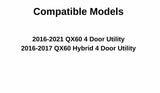 Heated Back Tailgate Window Back Glass Compatible with Infiniti QX60 2016-2021 Models