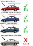 Tempered Driver Left Side Rear Door Window Door Glass Compatible with Kia Sephia 1998-2001 / Spectra 1.8L Eng 2000-2004 Models