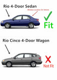 Heated Back Window Back Glass Compatible with Kia Rio 4 Door Sedan 2001-2005 Models
