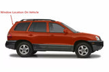 Heated Back Tailgate Window Back Glass Compatible with Hyundai Santa Fe 2001-2006 Models