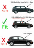 Passenger Right Side Door Window Door Glass Compatible with Volkswagen GTI 1999-2005 / New Golf 1999 / Golf 2000-2005 / R32 2004-2005 2-Door Hatchback Models