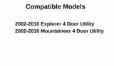 Passenger Right Side Rear Vent Window Vent Glass Compatible with Ford Explorer 2002-2010 / Mercury Mountaineer 2002-2010 4-Door Models