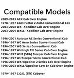 Front Door Window Door Glass Compatible with Autocar WX - Xpeditor WXLL - Xpeditor ACX Cab Over Engine