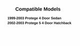 Passenger Right Front Door Window Door Glass Compatible with Mazda Protege / Protege5 1999-2003 Models