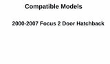Driver Left Side Quarter Glass Quarter Window Compatible with Ford Focus 2 Door Hatchback 2000-2007 Models