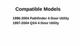 Driver Left Side Front Door Window Door Glass Compatible with Nissan Pathfinder/Infiniti QX4 1996-2004 Models (Not For Pathfinder Armada)