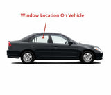 Passenger Right Side Rear Door Window Door Glass Compatible with Honda Civic 4 Door Sedan 2001-2005 Models