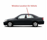 Driver Left Side Rear Door Window Door Glass Compatible with Honda Civic 4 Door Sedan 2001-2005 Models
