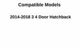 Heated Back Window Back Glass Compatible with Mazda 3 4 Door Hatchback 2014-2018 Models