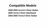 Passenger Right Side Front Door Window Door Glass Compatible with Hyundai Accent/Dodge Verna 2000-2005 4 Door Models