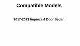 Passenger Right Side Rear Door Window Door Glass Compatible with Subaru Impreza 4 Door Sedan 2017-2023 Models
