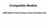 Driver Side Left Quarter Window Quarter Glass Movable Compatible with Toyota Tundra Pickup Extended Cab 2000-2006 Models