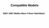 Passenger Right Side Rear Door Window Door Glass Compatible with Chevrolet Malibu Maxx 4 Door Hatchback 2004-2007 Models