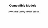 Passenger Right Side Rear Door Window Door Glass Compatible with Toyota Camry 1997-2001 Models