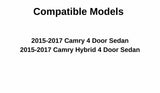 Passenger Right Side Rear Door Window Door Glass Compatible with Toyota Camry 4 Door Sedan 2015-2017 Models