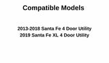 Driver Left Side Rear Door Window Door Glass Compatible with Hyundai Santa Fe 2013-2018 Models / Santa Fe XL 2019 Models