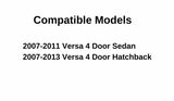 Passenger Right Side Front Door Window Door Glass Compatible with Nissan Versa 4 Door Hatchback 2007-2013 Models / Versa 4 Door Sedan 2007-2011 Models