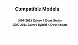 Driver Left Side Rear Door Window Door Glass Compatible with Toyota Camry 4 Door Sedan 2007-2011 Models