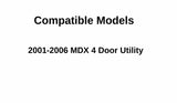Passenger Right Side Quarter Window Quarter Glass Compatible with Acura MDX 2001-2006 Models