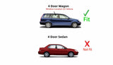 Passenger Right Side Rear Door Window Door Glass Compatible with Mitsubishi Lancer 4 Door Wagon 2004-2007 Models