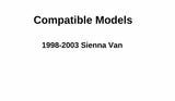 Driver Left Side Rear Sliding Cargo Door Window Door Glass Compatible with Toyota Sienna 1998-2003 Models