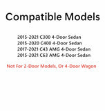 Driver Left Side Rear Door Window Door Glass Compatible with Mercedes Benz C300 / C400 / C43 AMG / C63 AMG 4-Door Sedan 2015-2021 Models