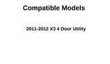 Driver Left Side Front Door Window Door Glass Compatible with BMW X3 2011-2012 Models