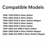 Passenger Right Side Front Door Window Door Glass Compatible with Mercedes Benz E300 E320 E420 E55AMG E500 Models
