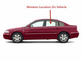 Driver Left Side Rear Door Window Door Glass Compatible with Volkswagen Passat 1998-2005 Models