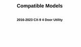 Passenger Right Side Rear Door Window Door Glass Compatible with Mazda CX-9 2016-2023 Models