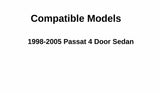 Driver Left Side Rear Door Window Door Glass Compatible with Volkswagen Passat 1998-2005 Models