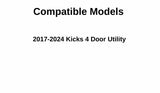 Passenger Right Side Rear Door Window Door Glass Compatible with Nissan Kicks 2017-2024 Models