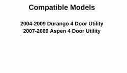 Passenger Right Side Rear Door Window Door Glass Compatible with Dodge Durango/Chrysler Aspen 2004-2009 Models