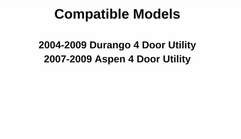 Passenger Right Side Rear Door Window Door Glass Compatible with Dodge Durango/Chrysler Aspen 2004-2009 Models