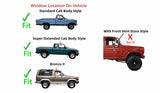 W/O Vent Style Passenger Right Side Door Window Door Glass Compatible with Ford Ranger Pickup/Bronco II 1983-1988 Models