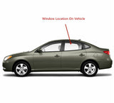 Driver Left Side Rear Door Window Door Glass Compatible with Hyundai Elantra 4 Door Sedan 2007-2010 Models