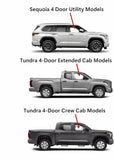 Tempered Passenger Right Side Front Door Window Door Glass Compatible with Toyota Tundra Pickup 2022-2025 / Sequoia 2023-2025 Models